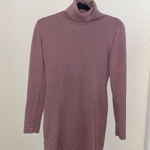 Mauve Turtle Neck Dress